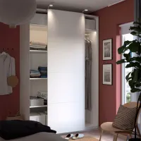 Шкаф Ikea Pax/Mehamn 150 x 66см x 236 / ДСП / Белый photo 3