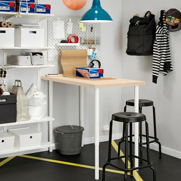 Masă de birou Ikea Mittcirkel/Olov PAL/ Stejar Sonoma photo 3