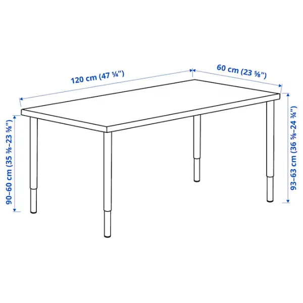 Masă de birou Ikea Mittcirkel/Olov PAL/ Stejar Sonoma photo 6
