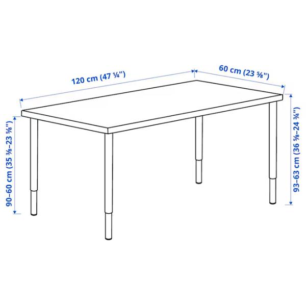Masă de birou Ikea Mittcirkel/Olov PAL/ Stejar Sonoma photo 6