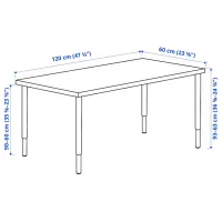 Masă de birou Ikea Mittcirkel/Olov PAL/ Stejar Sonoma photo 6