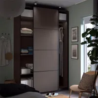 Шкаф Ikea Pax/Mehamn 150 x 66см x 236 / ДСП / Темно серый photo 6
