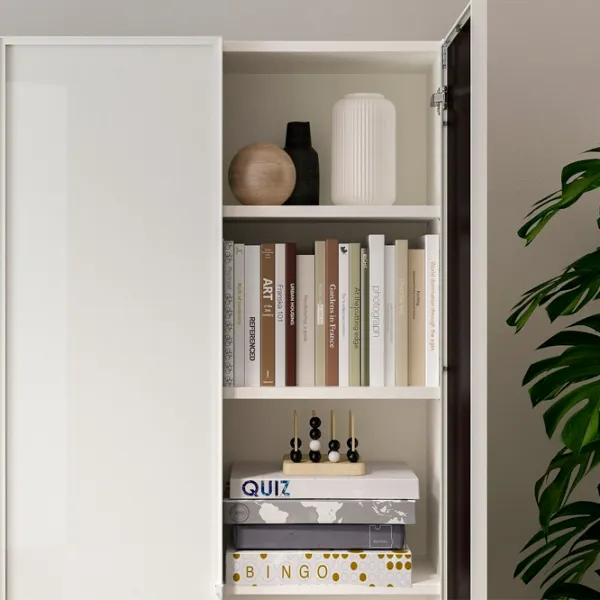 Dulap cu polițe Ikea Billy/Hogbo 202 x 80 x 30 / MDF / White photo 2