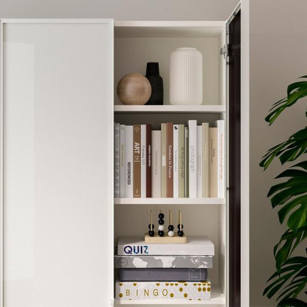 Dulap cu polițe Ikea Billy/Hogbo 202 x 80 x 30 / MDF / White photo 2