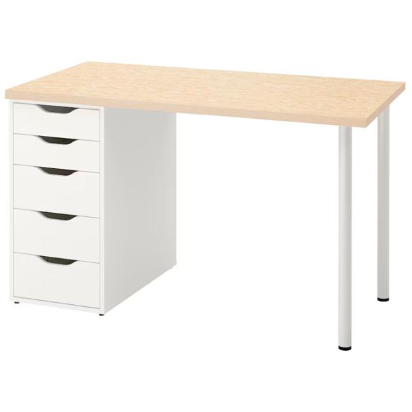 Masă de birou Ikea Mittcirkel/Alex MDF/ Stejar Sonoma photo 1 Masă de birou Ikea Mittcirkel/Alex MDF/ Stejar Sonoma photo 1