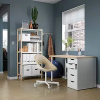 Masă de birou Ikea Mittcirkel/Alex MDF/ Stejar Sonoma photo 2