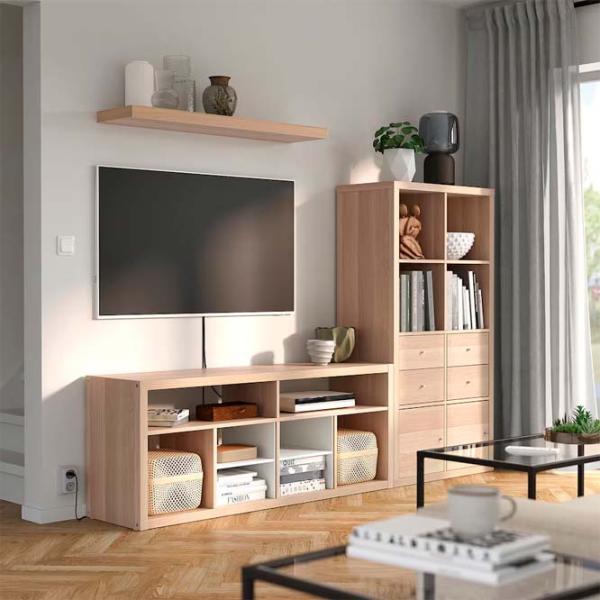 Living Ikea Kallax/Lack Modulară / Stejar photo 2 Living Ikea Kallax/Lack Modulară / Stejar photo 2