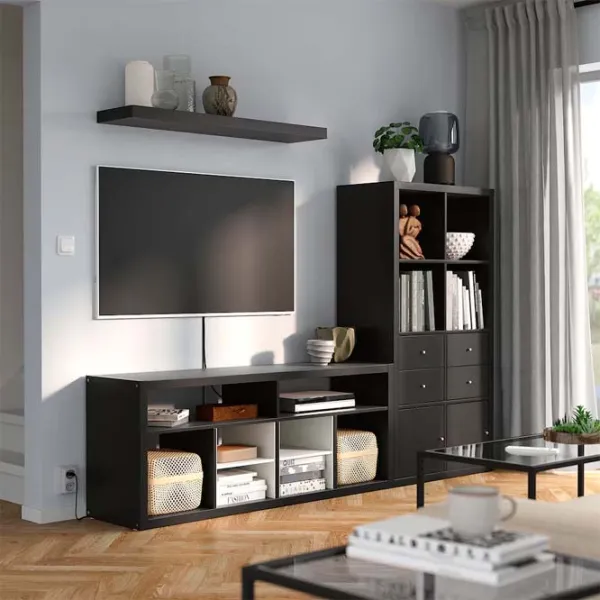 Living Ikea Kallax/Lack Modulară / Dark Brown photo 3 Living Ikea Kallax/Lack Modulară / Dark Brown photo 3