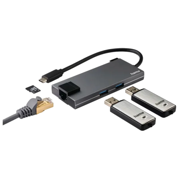 Адаптер Hama 200109 USB Type-C / Серый photo 3