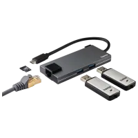 Adaptor Hama 200109 USB Type-C / Gray photo 3