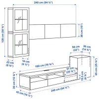 Гостиная Ikea Besta Модульная / Dark grey photo 5