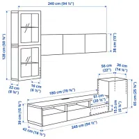Living Ikea Besta Modulară / Dark grey photo 5
