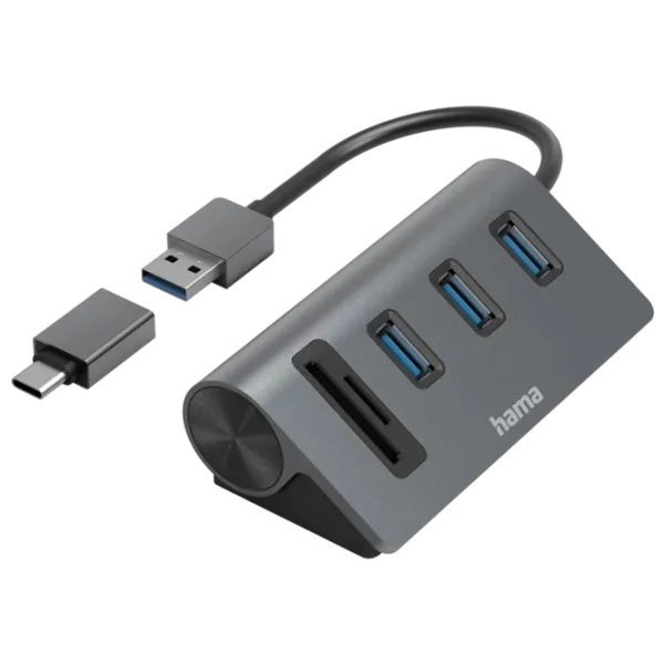 Адаптер Hama 200140 USB Type-A / Серый photo 1