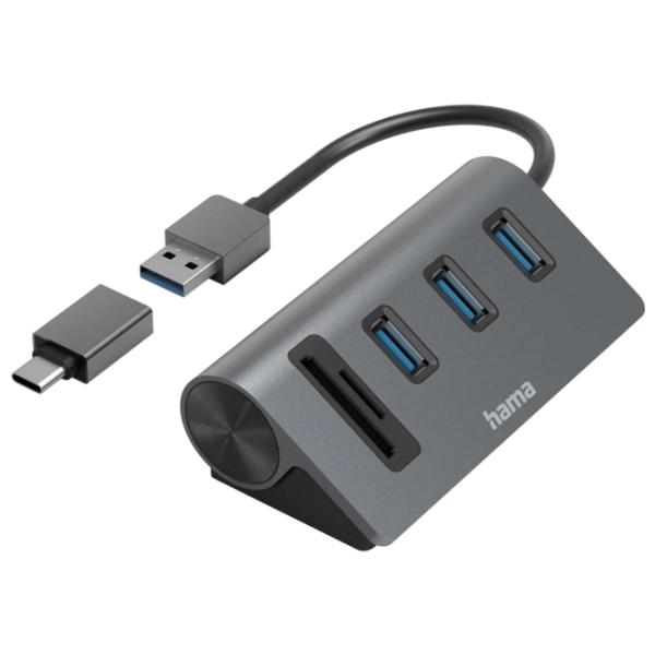 Адаптер Hama 200140 USB Type-A / Серый photo 1