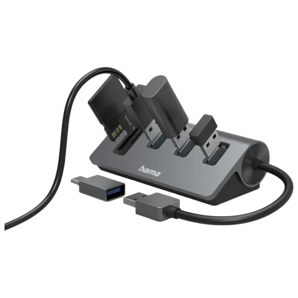 Адаптер Hama 200140 USB Type-A / Серый photo 3