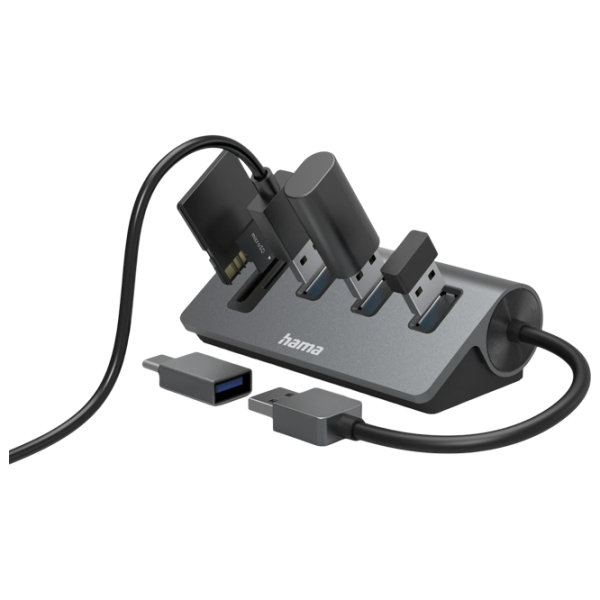 Адаптер Hama 200140 USB Type-A / Серый photo 3