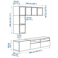 Living Ikea Besta/Eket Non-modulară / White photo 4