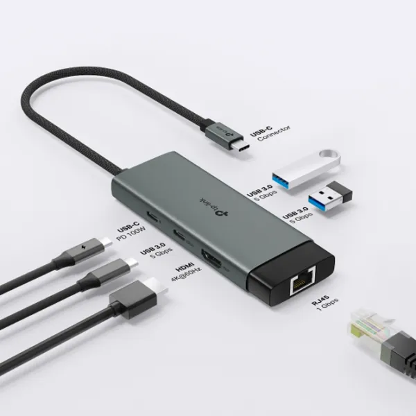 Адаптер TP-Link UH6120C USB Type-C / Серый photo 4 Адаптер TP-Link UH6120C USB Type-C / Серый photo 4