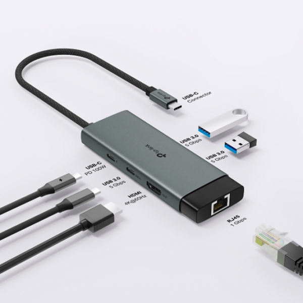Адаптер TP-Link UH6120C USB Type-C / Серый photo 4 Адаптер TP-Link UH6120C USB Type-C / Серый photo 4