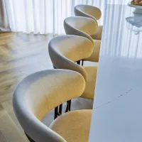 Scaun de bar StillFerro Boston Velur / Metal / Grey photo 3