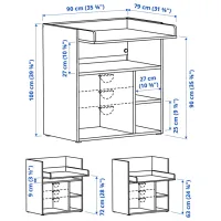 Пеленальный столик Ikea Smastad Унисекс / 0+ / Белый photo 5