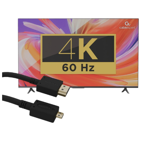 Cablu video Cablexpert HDMI + Micro HDMI 4.5 m / Black photo 4