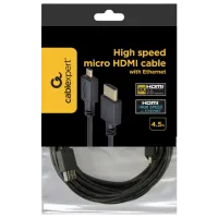 Кабель видео Cablexpert HDMI + Micro HDMI 4.5 м / Черный photo 5