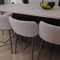Scaun de bar StillFerro Hamilton Velur / Metal / Beige photo 2