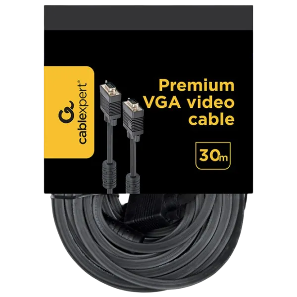 Кабель видео Cablexpert VGA + VGA 30 м / Черный photo 3