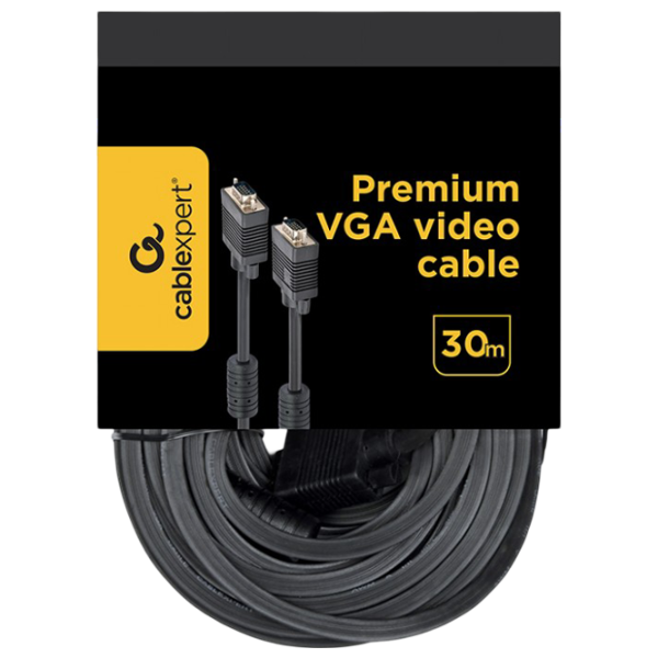 Кабель видео Cablexpert VGA + VGA 30 м / Черный photo 3