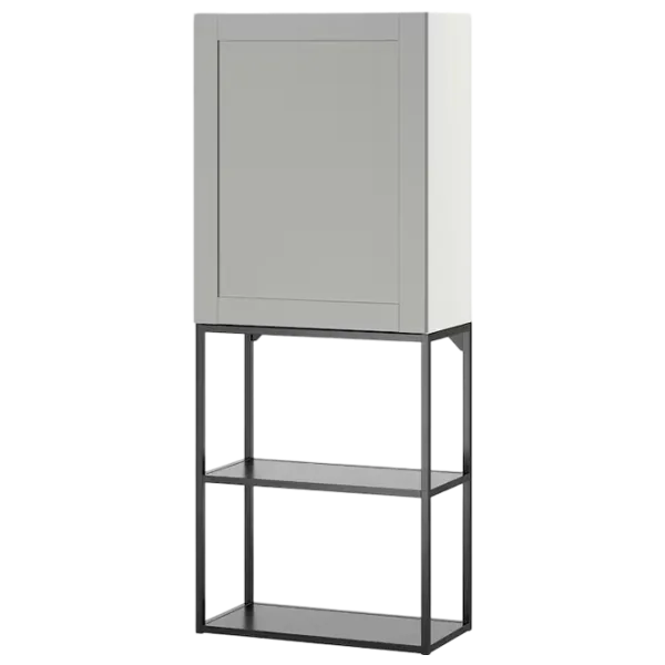 подвеснои шкаф для ваннои комнаты Ikea Enhet Сталь / Grey photo 1