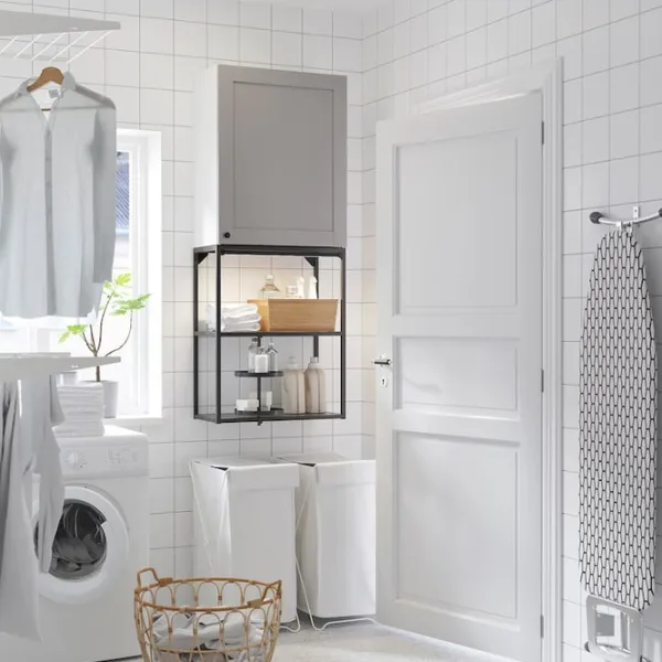 подвеснои шкаф для ваннои комнаты Ikea Enhet Сталь / Grey photo 3
