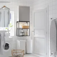 Dulap suspendat pentru baie Ikea Enhet Oțel / Grey photo 3