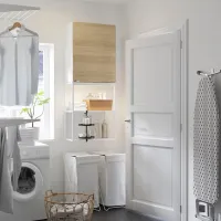 Dulap suspendat pentru baie Ikea Enhet Oțel / White photo 3