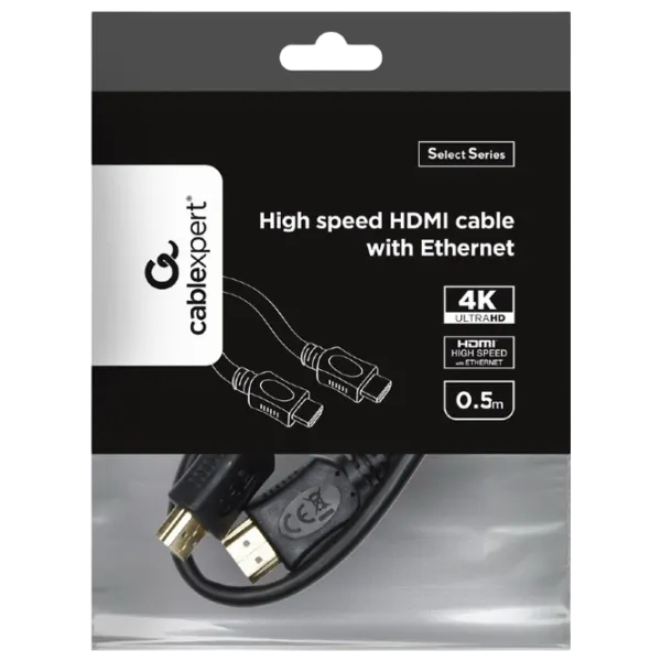 Cablu video Gembird HDMI + HDMI 0.5 m / Black photo 4