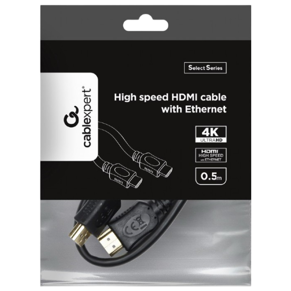 Cablu video Gembird HDMI + HDMI 0.5 m / Black photo 4