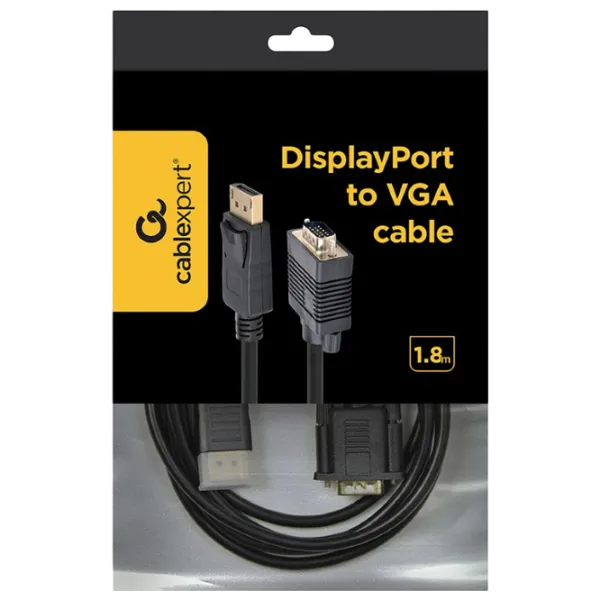 Кабель видео Cablexpert DisplayPort + VGA 1.8 м / Черный photo 4