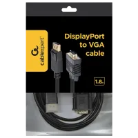 Кабель видео Cablexpert DisplayPort + VGA 1.8 м / Черный photo 4