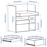 Masă de înfăşat Ikea Smastad 5744932 Unisex / 0+ / White photo 5
