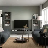 Living Ikea Besta/Vasterviken/Sindvik Modulară / Gri închis photo 3