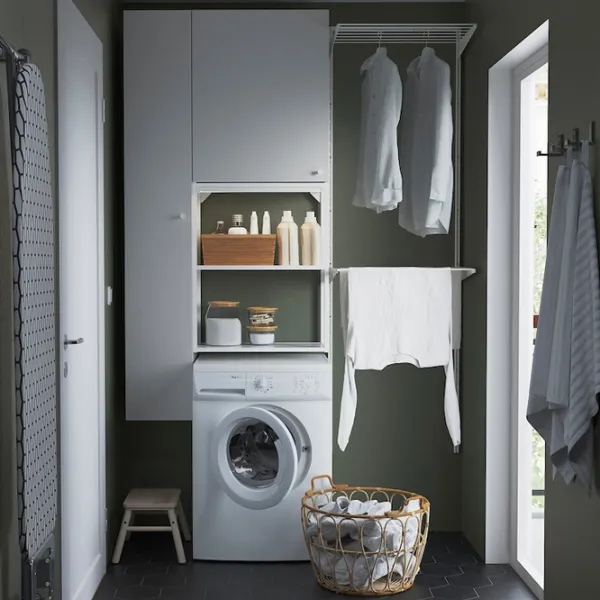 подвеснои шкаф для ваннои комнаты Ikea Enhet ЛДСП / Белый photo 5