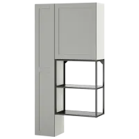 подвеснои шкаф для ваннои комнаты Ikea Enhet ЛДСП / Antracite