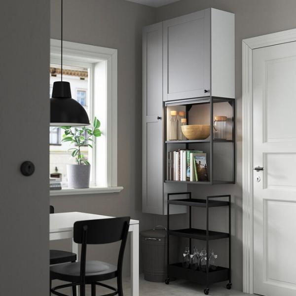 Dulap suspendat pentru baie Ikea Enhet PAL / Antracite photo 3