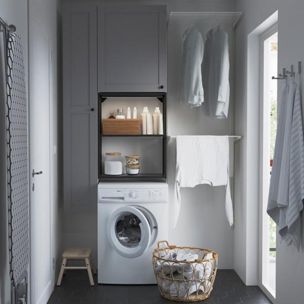 Dulap suspendat pentru baie Ikea Enhet PAL / Antracite photo 5