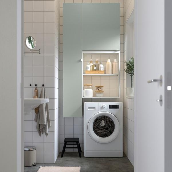 подвеснои шкаф для ваннои комнаты Ikea Enhet ЛДСП / Light Green photo 4