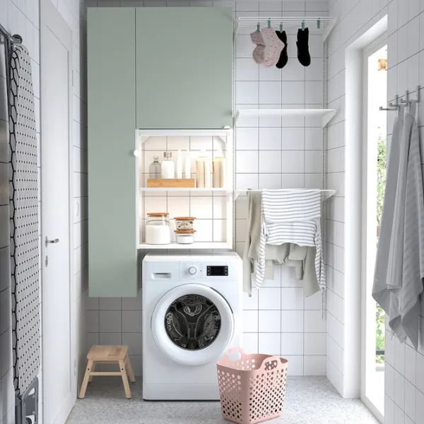 подвеснои шкаф для ваннои комнаты Ikea Enhet ЛДСП / Light Green photo 5