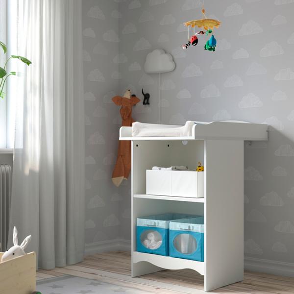 Masă de înfăşat Ikea Smagora 5314178 Unisex / 0+ / White photo 5