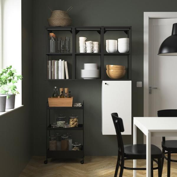 подвеснои шкаф для ваннои комнаты Ikea Enhet Сталь / Antracite photo 3