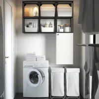 Dulap suspendat pentru baie Ikea Enhet Oțel / Antracite photo 4