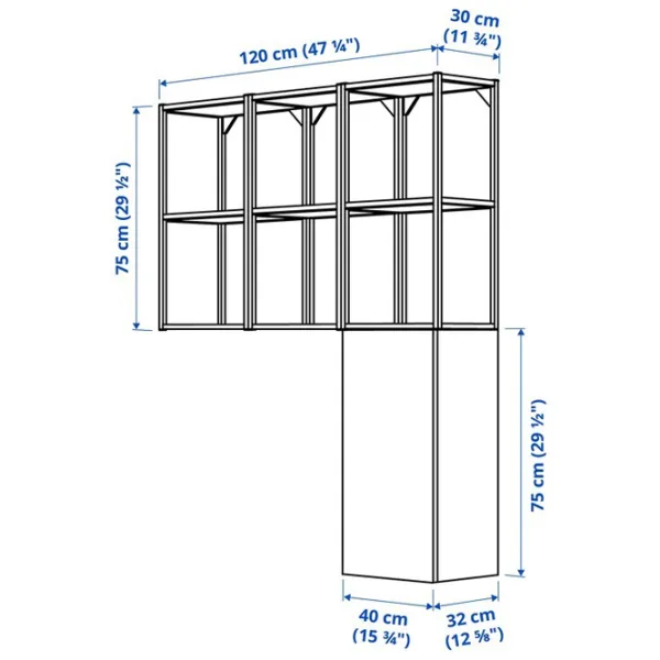подвеснои шкаф для ваннои комнаты Ikea Enhet Сталь / Antracite photo 5